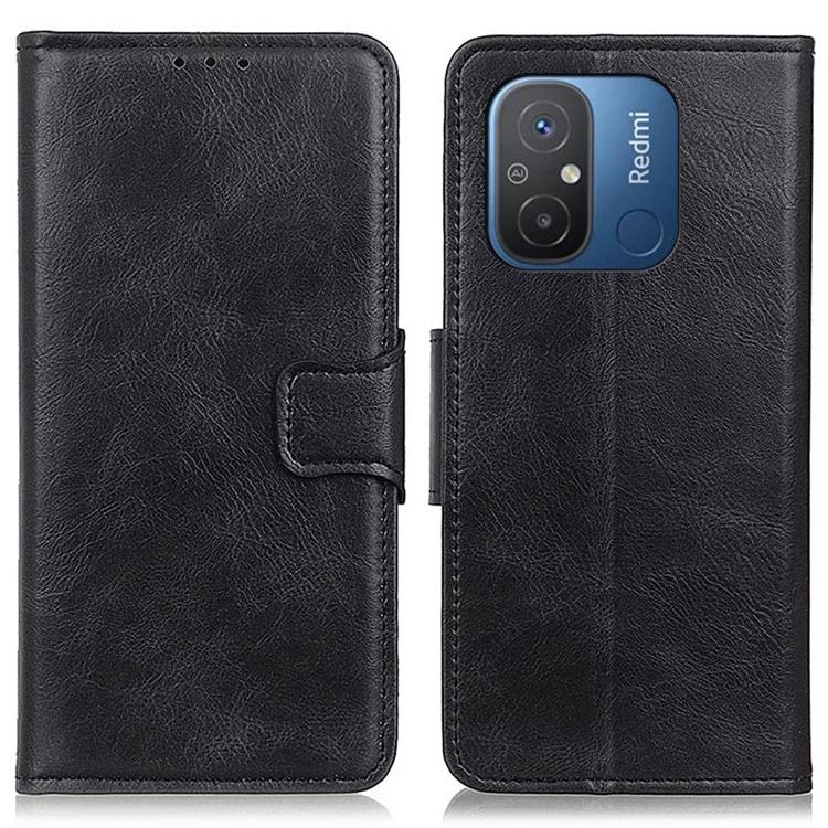 

Чехол для телефона Xiaomi Poco C55 4G / Redmi 11A 4G / 12C 4G Crazy Horse Texture PU Leather Stand Wallet Cover