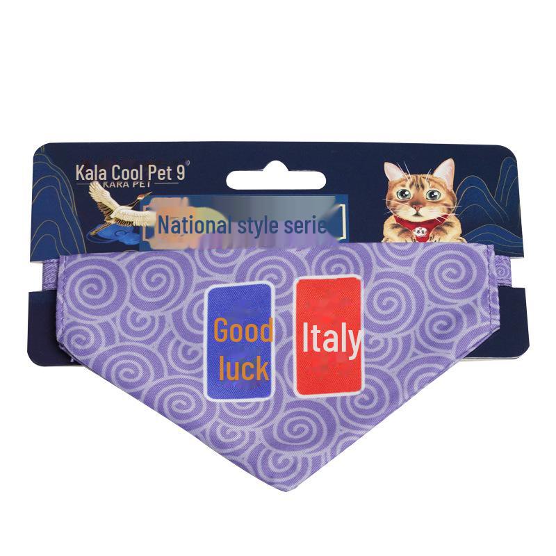 Chinese Style Pet Bibs: Cat Scarf Decoration & Accessories for Christmas