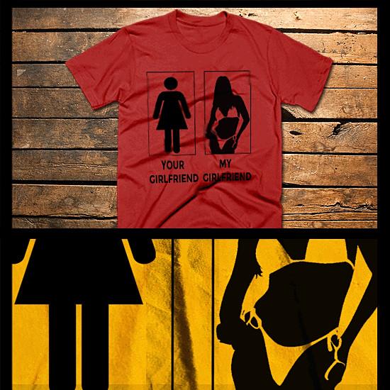 Tvoje Dívka Tričko BDSM Bondage Sado Masochista DOM of pleasure rules velikost S-2XL