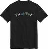 Heartbeat Motorcycle T-Shirt Motorbike Lover Gift Heartbeat Biker Line Top Men