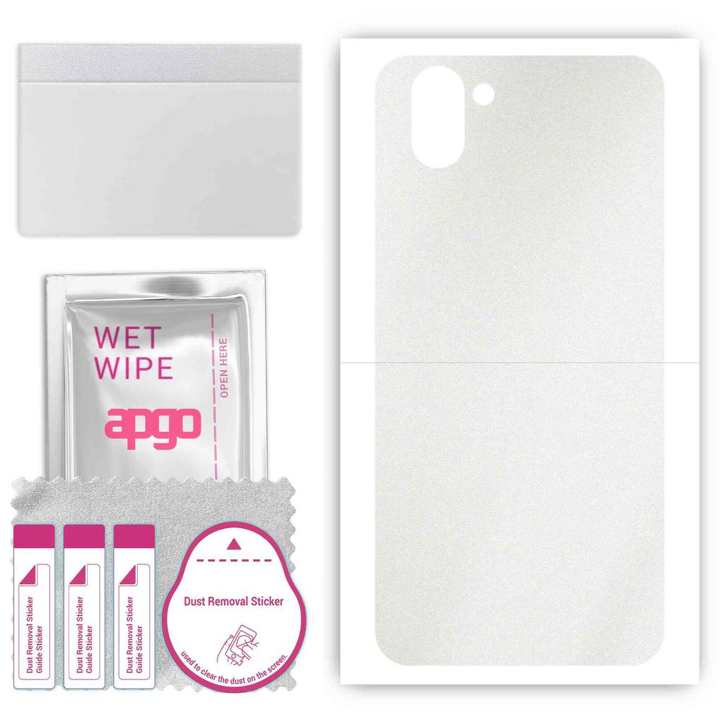 apgo Protective Skin Sticker for the Back Compatible with Sharp Aquos R3, Wrap Film, Foil, Vinyl - Pattern Matte Transparent