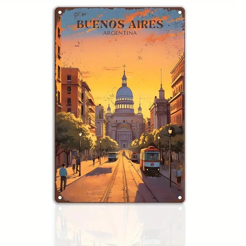 Vintage Travel The World Metal Sign MALAGA CROATIA FLORIDA Retro Poster Home Bar Room Pub Cafe Hotel Club Wall Decor Gift