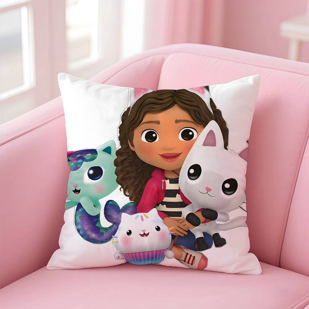 

Anime G-Gabbys D-Dollhouse Pillow Case pattern printing pillowcase living room sofa cushion cover bedroom room decor 16x16Inch