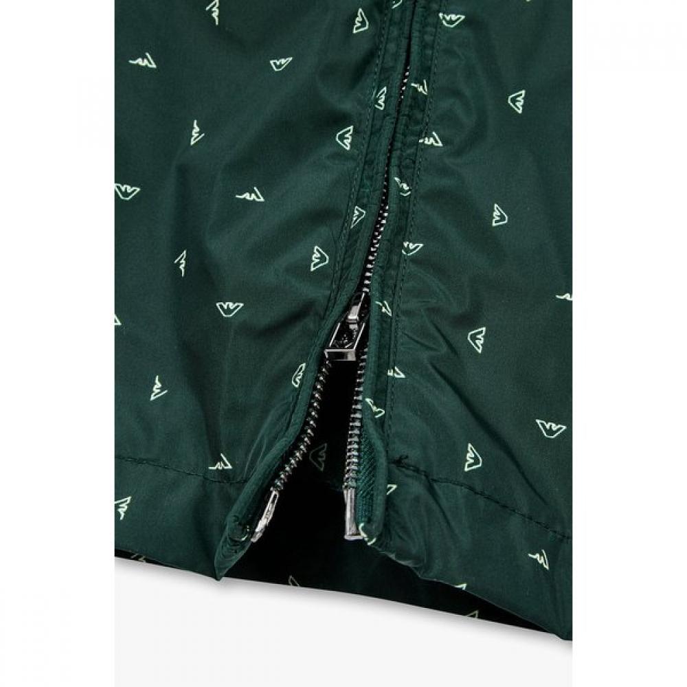 Emporio Armani Men S Eagle Pattern Nylon Hooded Jacket 26 S S A516110030 
