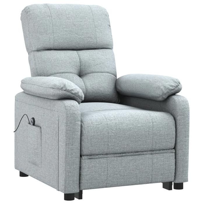 Fauteuil inclinable électrique - MAISON EXCLUSIVE - 1 place - Gris clair - Tissu - 3 positions