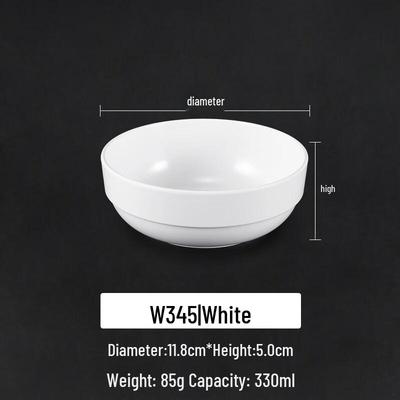 Molona W345 White Melamine Deep Noodle Bowl