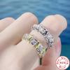 Luxury  Sterling  Ring Interlaced With Aaa Zircon Crystal Ring For A Woman'S Engagement Jewelry Gift  2 Color Choices