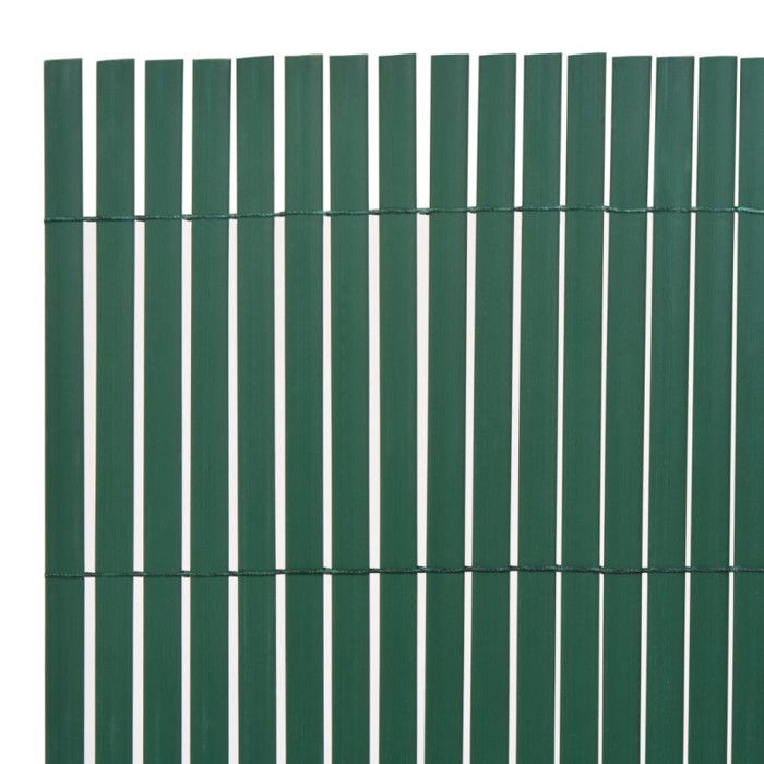 VidaXL Clôture de jardin Double face PVC 90 x 500 cm Vert