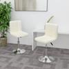 Day and Night - Day and Night Swivel Dining Chairs 2 Units Cream Fabric
