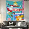 Hello! Sandybell Wall Tapestry Aesthetic Wall Hanging Printed Fabric Blanket Decorative Tapestries for Bedroom Living Room Home Decor