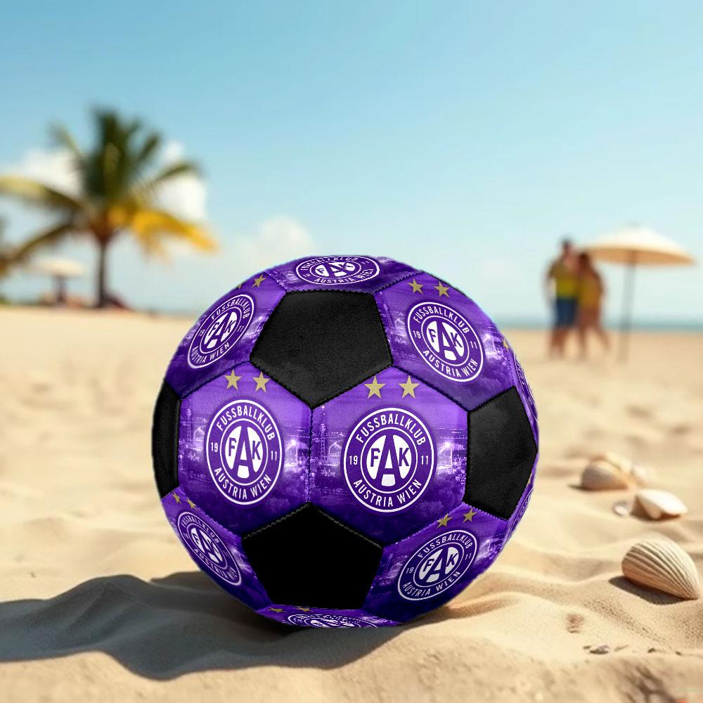 Austria Vienna FC Size 5 Soccer Ball, Machine-Stitched PVC, Durable & High Bounce, All Ages Fit, Fan Merchandise, Matches & Outdoor Use.