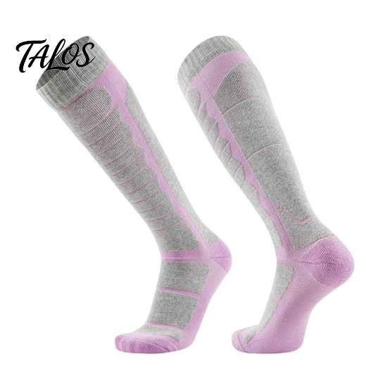 Comfortable Compression Socks for Skiing Unisex Cotton Ski Women Men, Thermal Snowboard Socks, Non Slip Soft Cold Weather Cuff Winter Warm