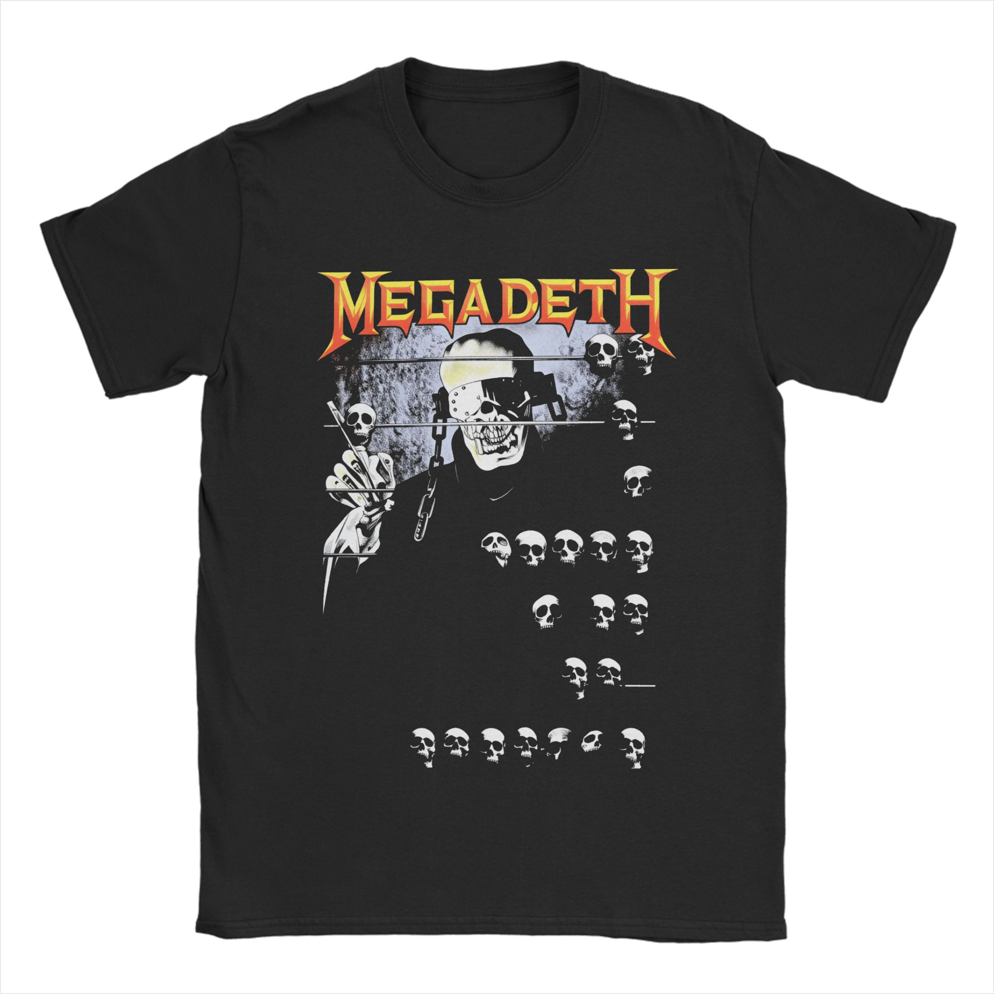 

MMegadethed Band T Shirts Mens Pure Cotton Humorous TShirt Crew Neck Tees Short Sleeve Clothes Gift Idea S