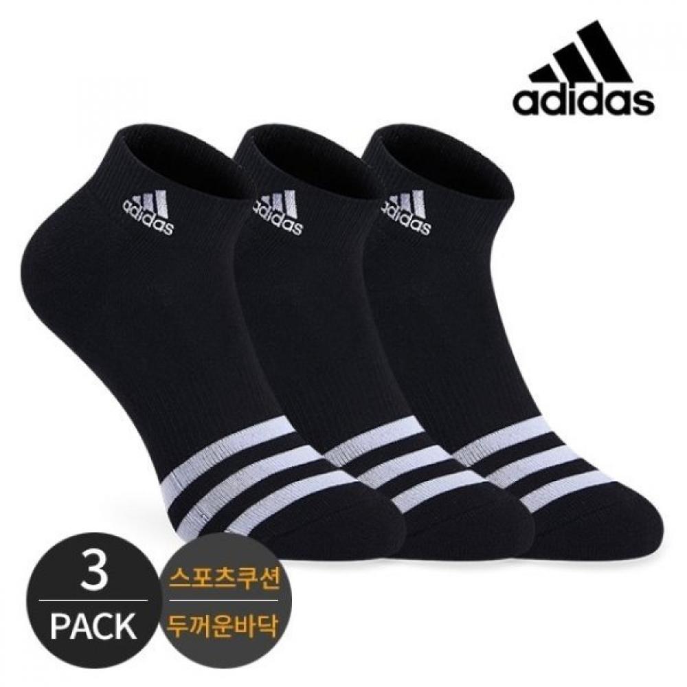 

Adidas Women s Cushion Front Three Line Embroidery Ankle Socks 3P BK