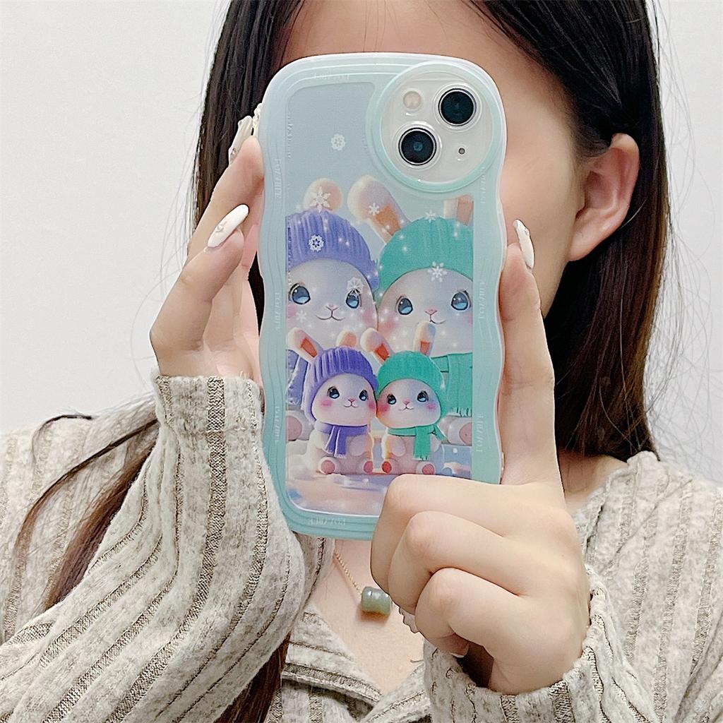The Rabbit Family Pattern Soft TPU Shell Fashion Phone Case for iPhone Samsung Vivo Xiaomi Oppo