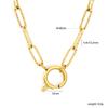 Personalized Hip Hop Necklace Stainless Steel Simple Versatile Spring Buckle Clavicle Chain Chain Clavicle Chain