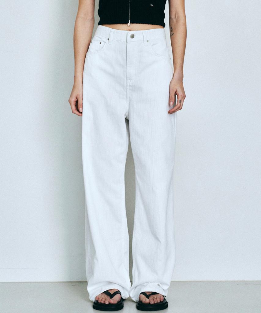NEEV Slub Texture Wide Denim Pants
