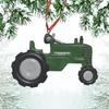 Christmas Tractor Ornament Hangable Christmas Tree Resin Tractor Charm Festival Craft Rustic Decoration For Garden Farm Hotel