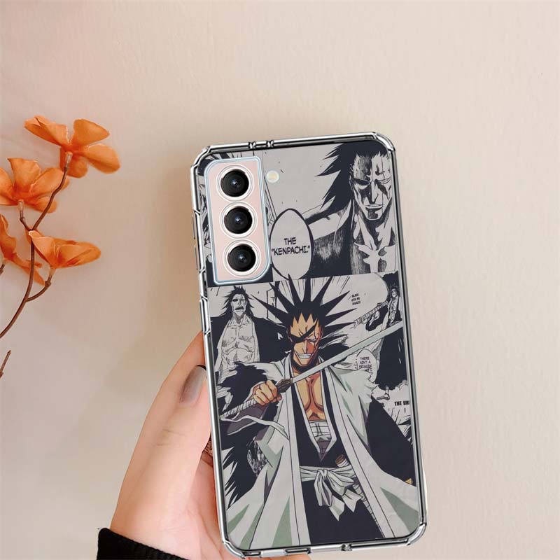 BLEACH Zaraki Kenpachi Clear Phone Cases for Samsung S26 Ultra Galaxy S25 Edge S24 S23 FE S21 Plus S20 S22 S10 Cover Patterned C