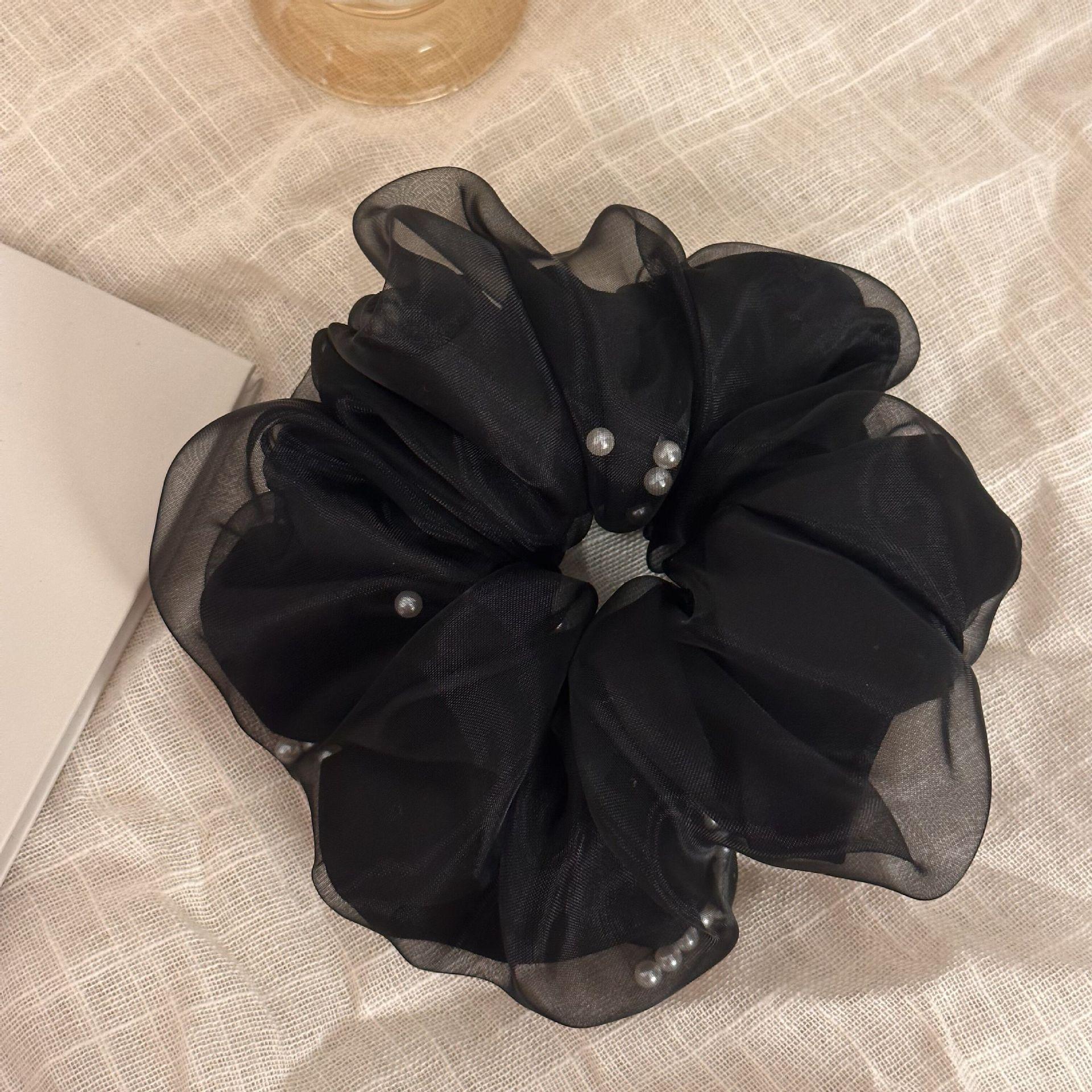 Элегантный и изысканный, Резинка для волос «Большой кишечник», Женское ощущение высокого класса, Жемчужная кожаная резинка, Женская резинка для волос, Резинка для волос для хвостика