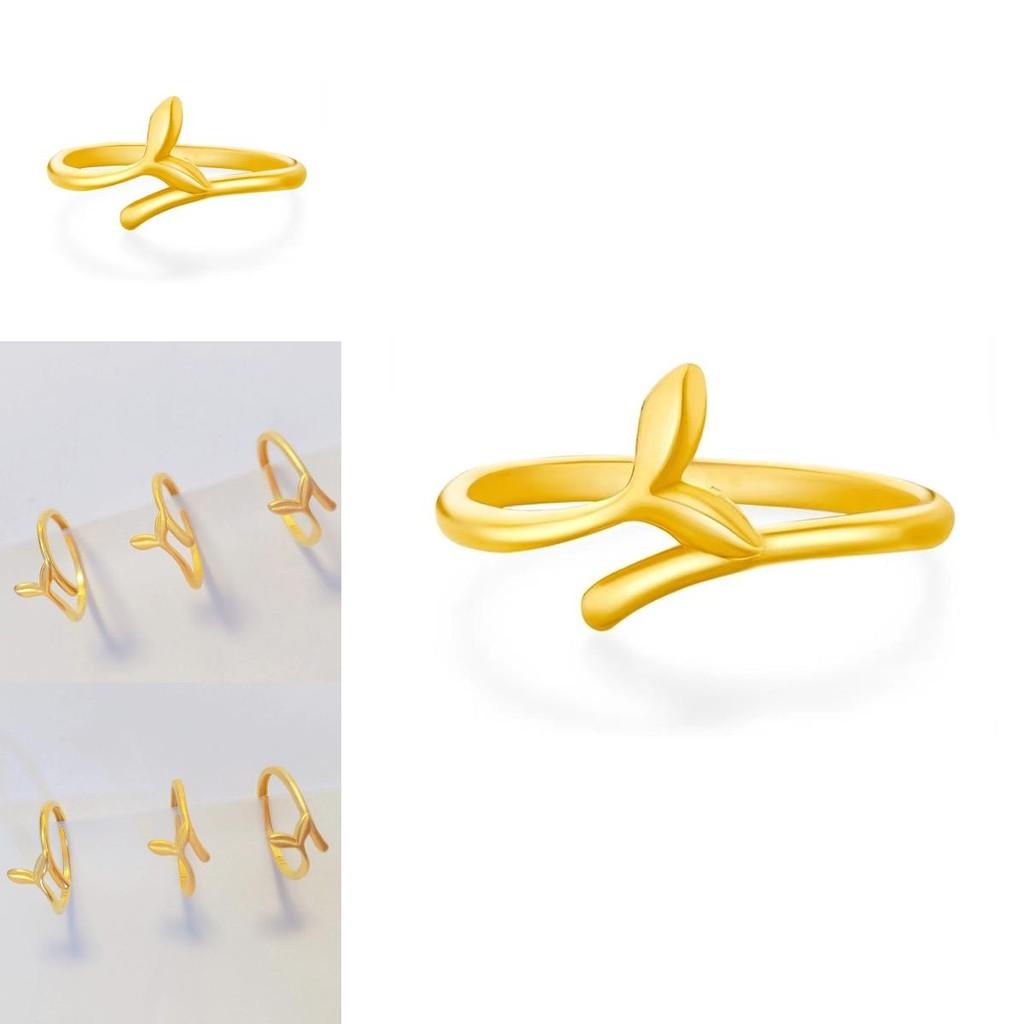 Whimsical Gold Plated Fish Tail Ring For Women Perfect Gift For Couples Adjustable Fit