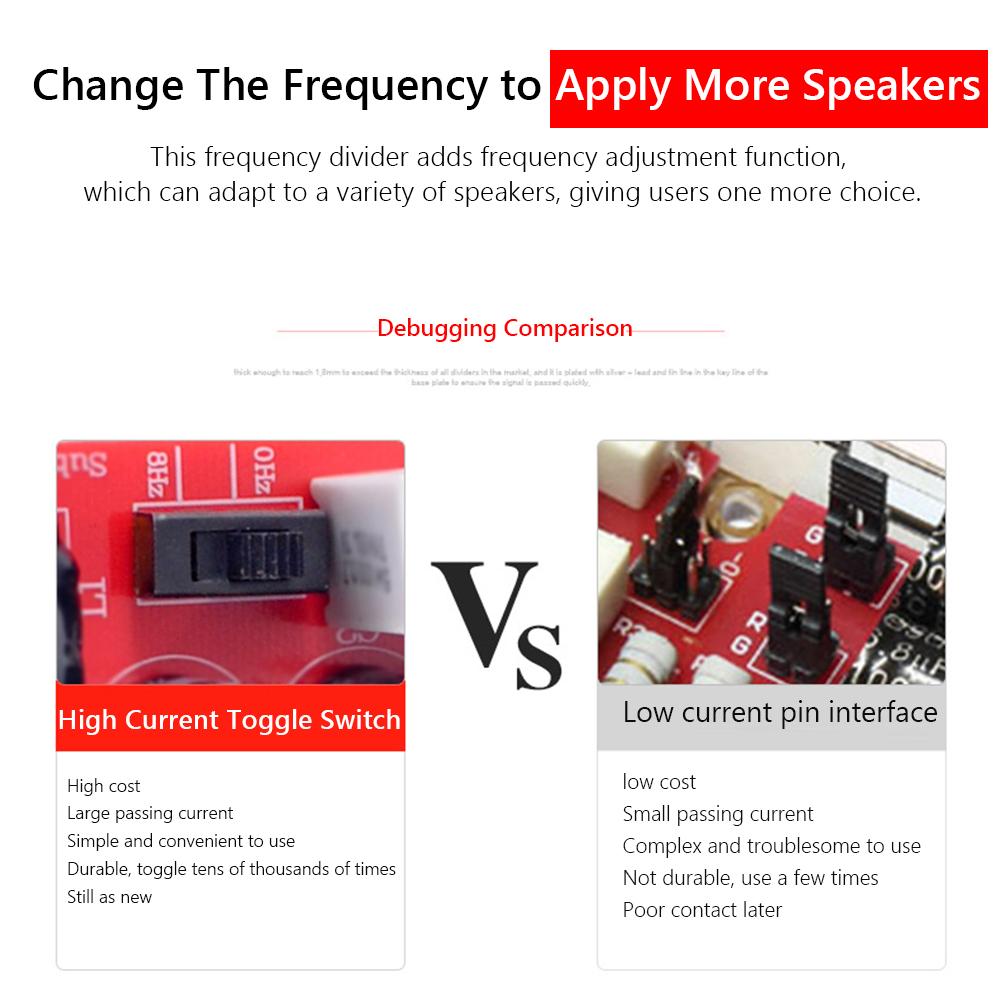 Bass Speaker 40Hz-400Hz Subwoofer Frequency Divider Stereo Theater DIY Divider Frequency Audio Treble Speaker