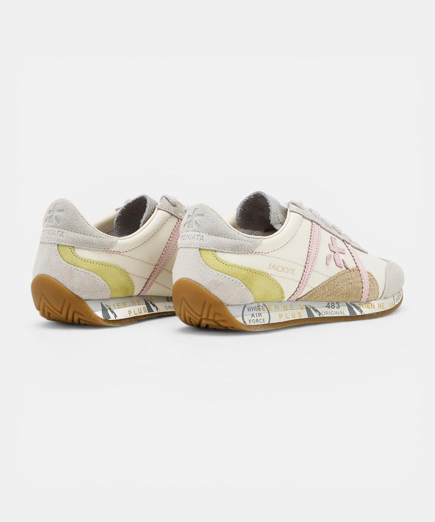 Premiata [26Ss][Jackyx] White Logo Patch Cowhide Women'S Sneakers