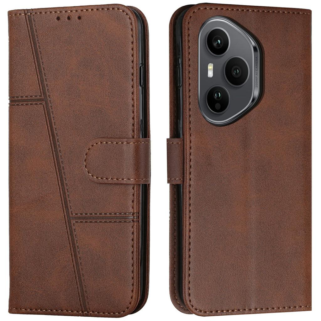 Leather Phone Case for Honor 400 Pro 5G (Global) Stand Wallet Flip Cover with Strap