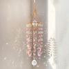 Faux Crystal Suncatcher Wind Chimes for Outside, Prisms Window Hanging Rainbow Maker for Garden Home Indoor Outdoor Decor
