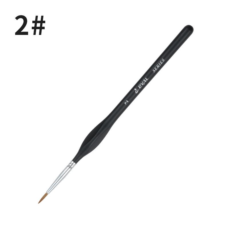 One Stroke Music Black Triangle Handle Brush Set for Watercolor, Gouache, and Acrylic Painting
