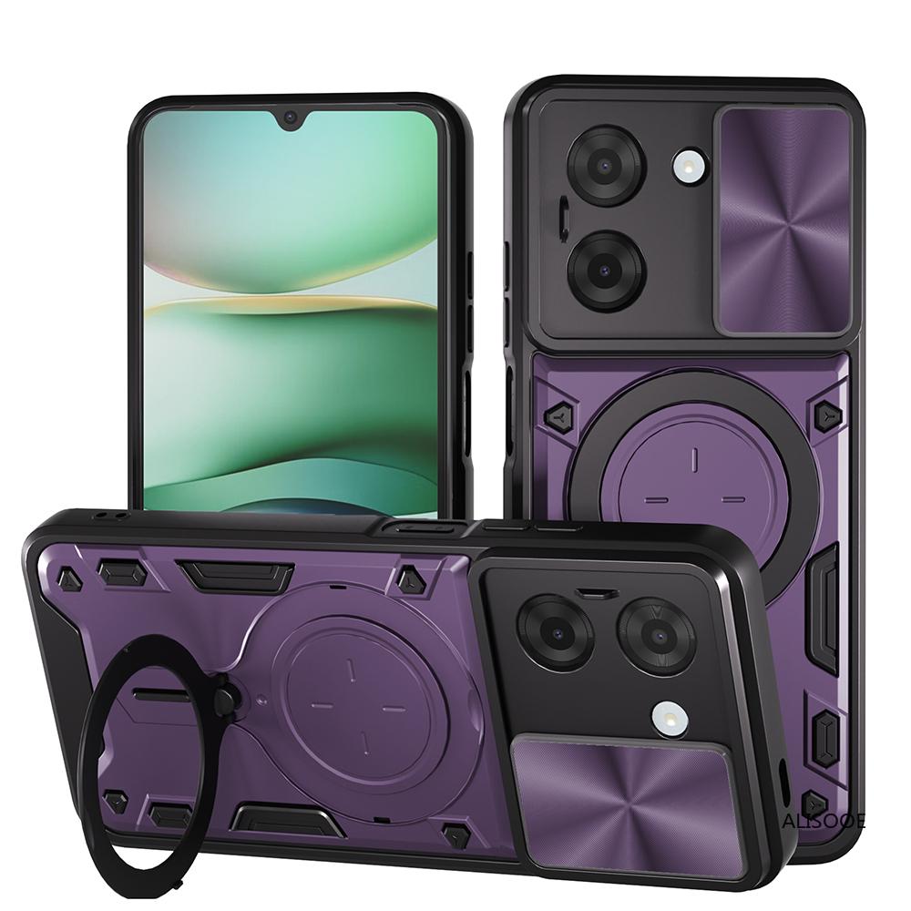 Dla Xiaomi Redmi A5 4G 173,3 mm (Wersja europejska) Etui Zsuwane Aparat Magnetyczny Pierścień Stojak Pokrowiec Odporny na Wstrząsy Capa Armor Funda