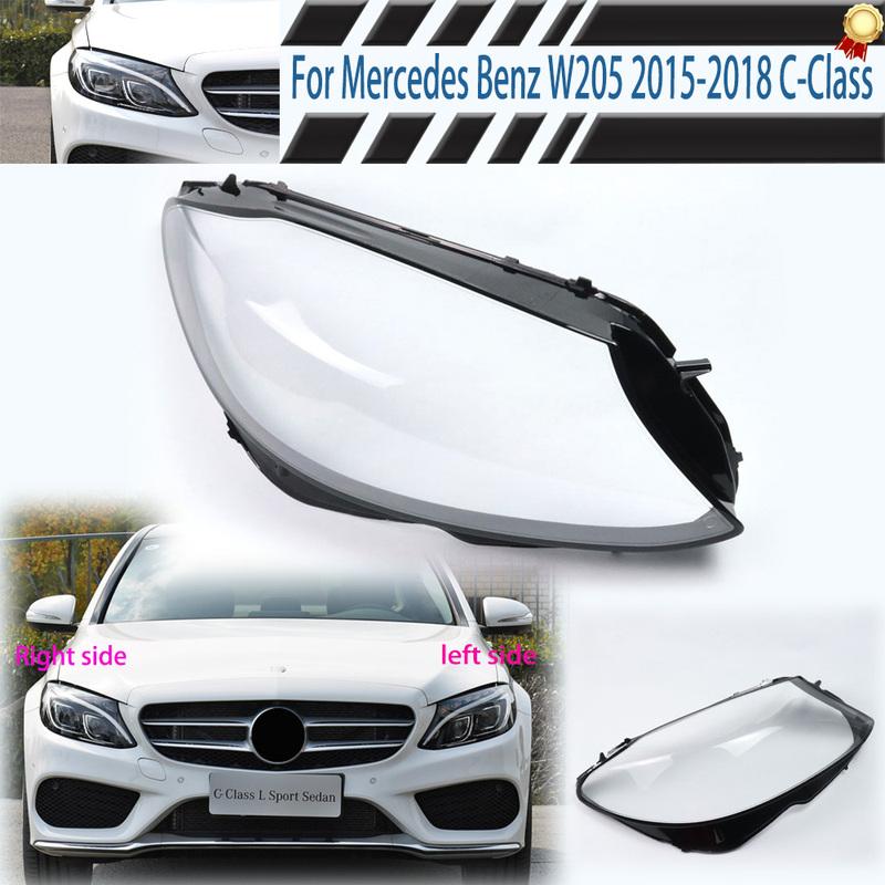 Fit For Mercedes Benz C-Class W205 2015 2016 2017 2018 Car Headlamp Cover Transparent Lampshade Front Headlight Lens Shell Cover