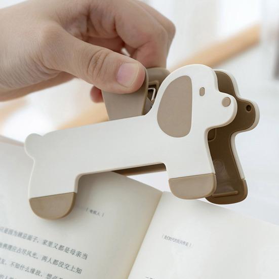 Cute Puppy Book Clips Bookmark Plastic Reading Page Holders for Book Documents Exams Fun Animal Bookstore Note Clip for Office School Use