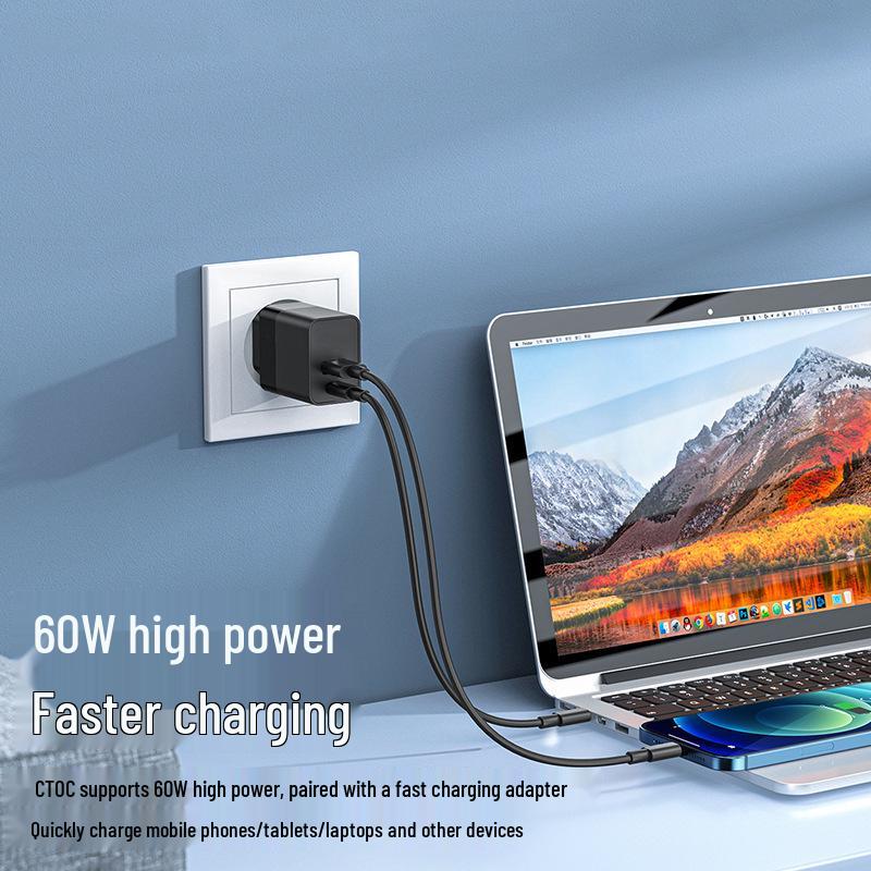 Multifunctional 60W PD Fast Charging Cable & Storage Box with Phone Stand - Portable Travel Set