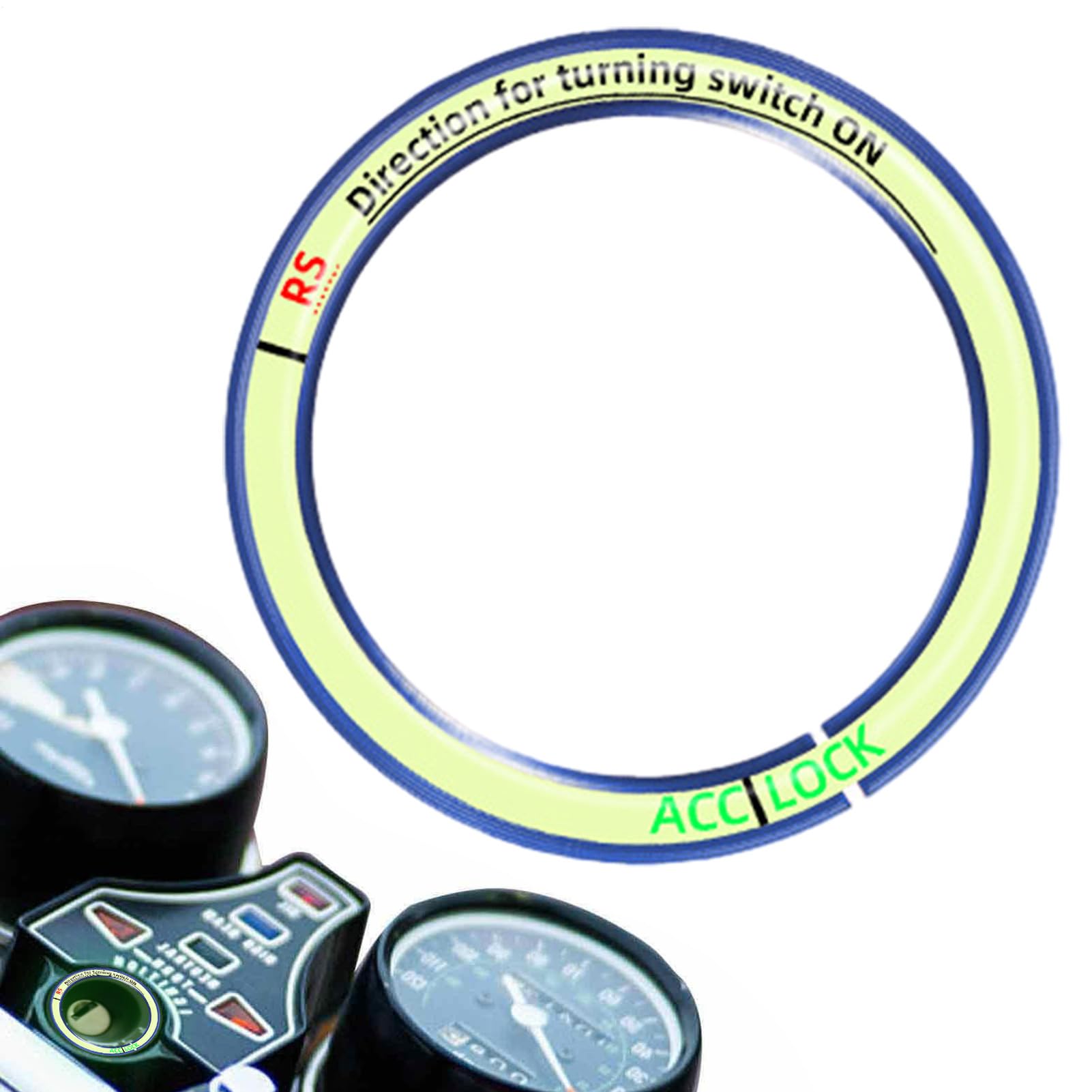 Push to Start Button Ring, Push Button Start Cover, Luminous See description синий