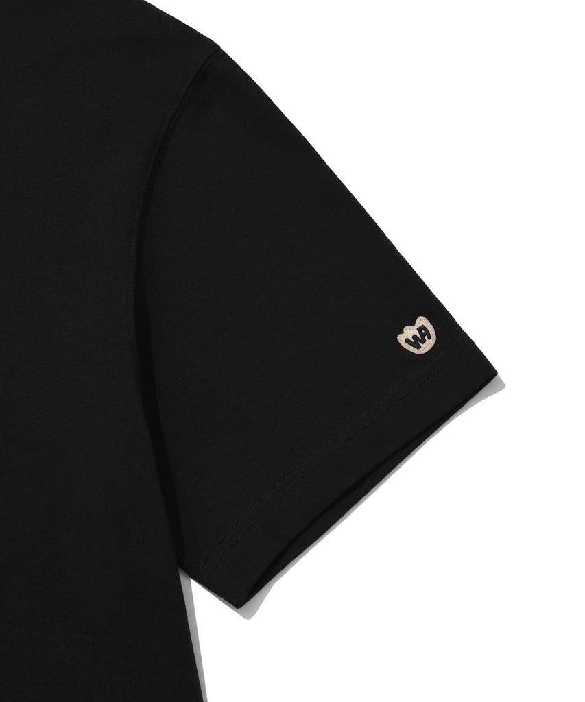 WACKY WILLY Small Typo Short Sleeve T-Shirt Black