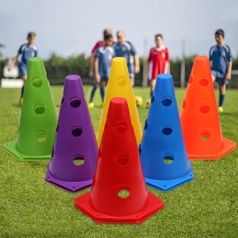 12/18Pcs Plastic Traffic Cone Football Training Maker Bucket Skate Obstacle Training Maker Cone Soccer Part