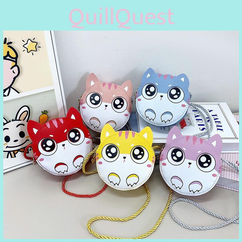 Adorable Cat Themed Korean Style Children's Bag For Girls Lightweight And Breathable