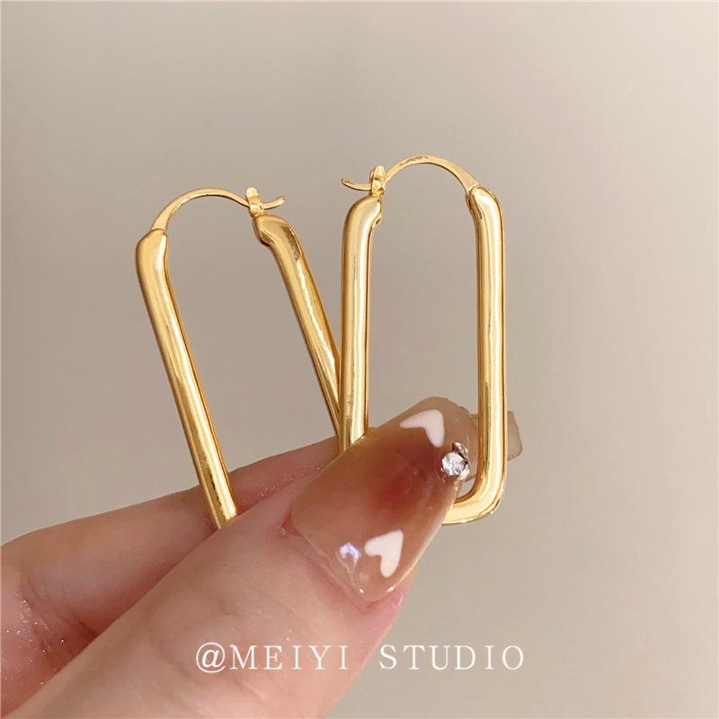 2025 Trendy Metal Hoop Earrings: Stylish, Chic Street Snap for Women