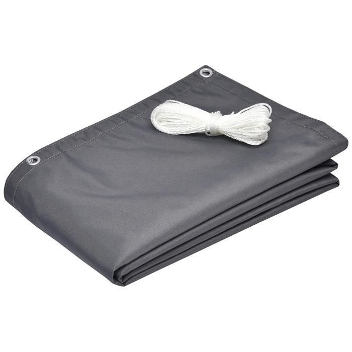 Sol Royal Brise Vue Balcon 90x300 cm Anthracite avec Œillets, Cordons, Résiste à l'eau Intempéries 160 g/m² PES SolVision PB2