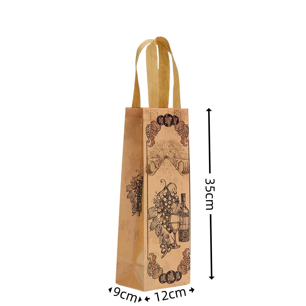 StoBag Wine Bottle Bags Gift Wrapping Bags Vintage Style Luxury Designer Bags Non Woven Packaging Bags for Sweets Party Favor