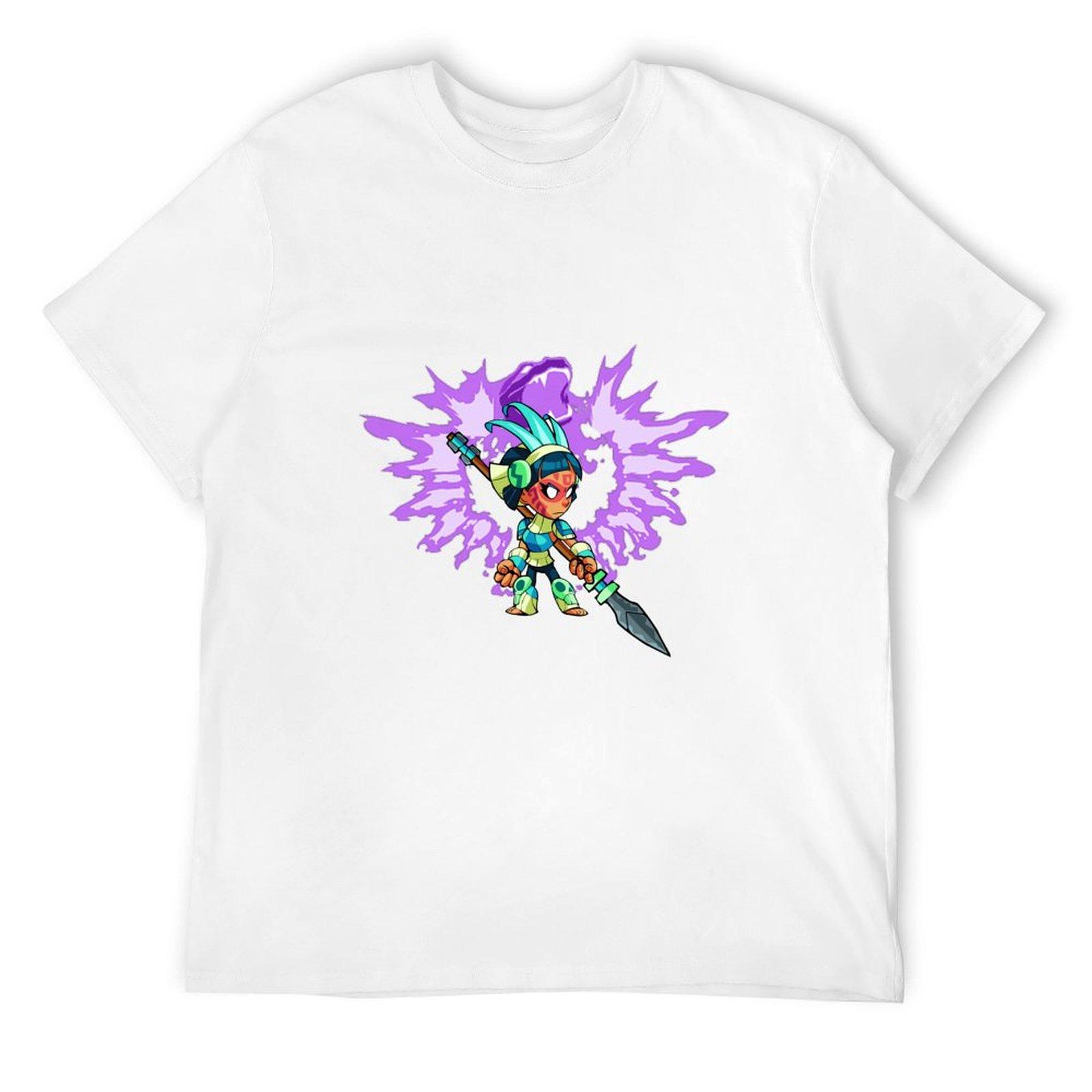 Футболка Queen Nai Brawlhalla, аниме-штуки, винтажная графическая футболка, мешковатые рубашки, мужская одежда больших размеров S белый
