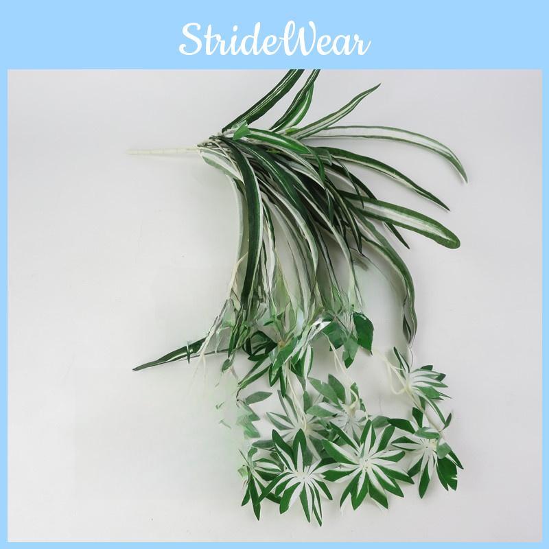 Wall Mount Artificial Chlorophytum Comosum With Silk Plant Material For Home Interior And Office Decor