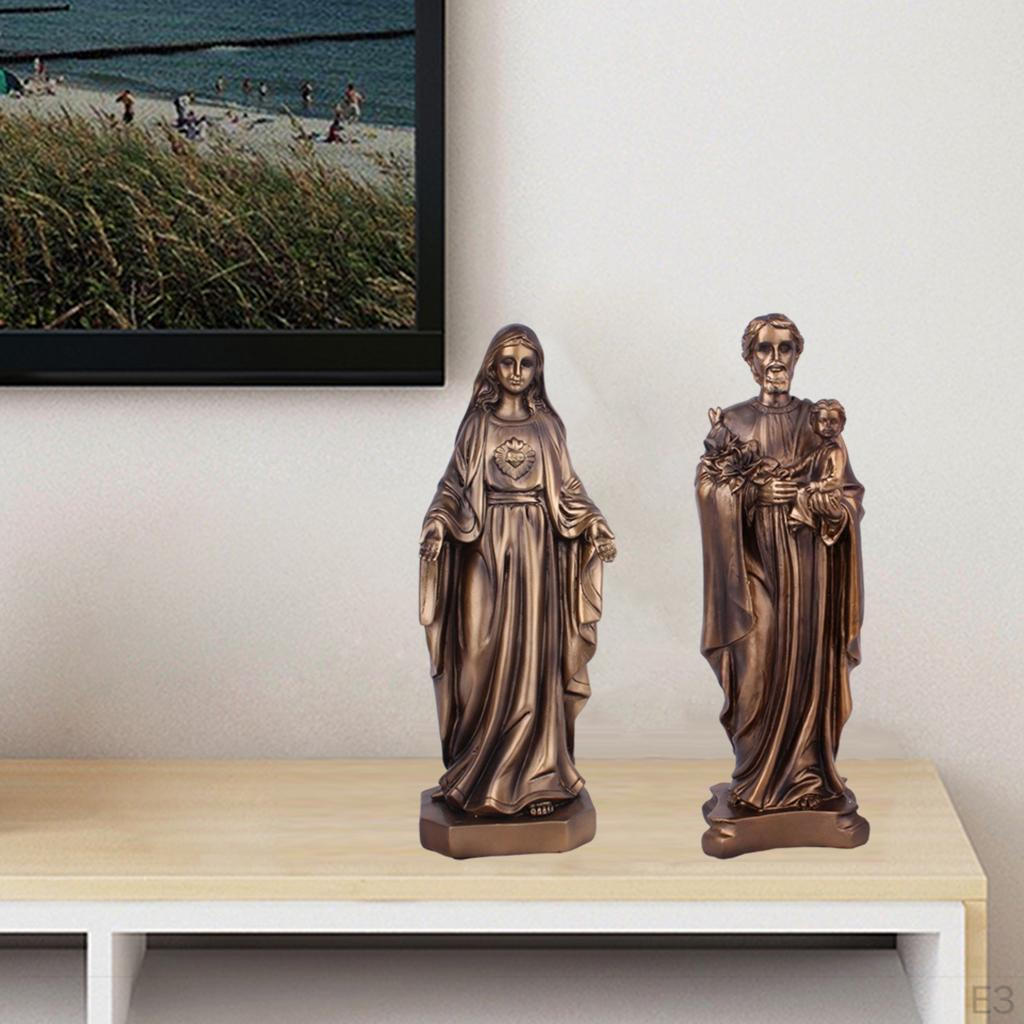 Statues Catholic Spiritual Family Chapel Blessed Series Figurines Sculpture Shelf Tabletop Decor