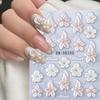 5D Embossed Flower Nail Stickers Self-Adhesive DIY Spring Summer Floral Nail Art Decals