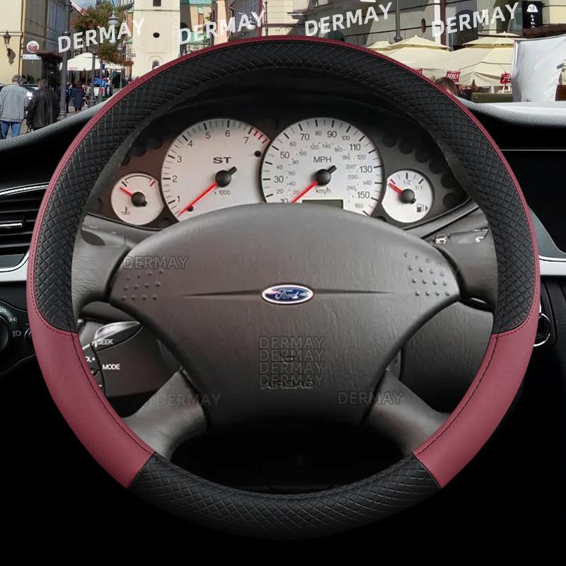 for Ford Focus MK1 Car Steering Wheel Cover 9 Colors PU Leather Non-slip Auto Accessories interior Fast Shipping