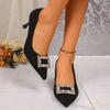 2026 New  Women's Pointed Toe Stiletto Shallow Shoes High Heels Suede Fashion Western Style