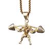Fitness Culturism Haltere Colier pandantiv cu bară Accesoriu pentru bijuterii