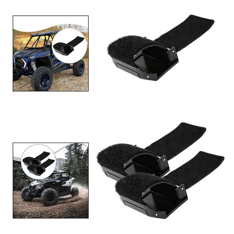 Front Windshield Adjustable Mounting Clamp High Performance Windshield Fixed Clamps Straps Black for Polaris Ranger RZR
