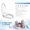 Non-Electric Bidet Toilet Seat Cover Soft Closing Dual Nozzle Manual Control Bidet Seat Home Universal Toilet Seat Lid